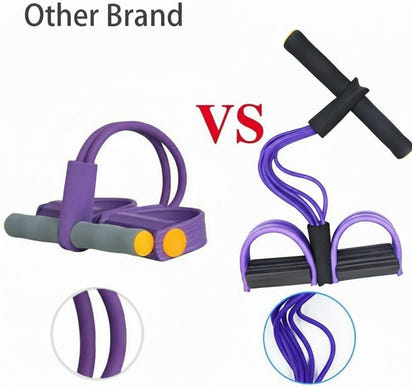 Multifunction Tension Rope, 6-Tube Elastic Yoga Pedal Puller Resistance Band, Natural Latex Tension Rope Fitness Equipment, for Abdomen/Waist/Arm/Leg Stretching Slimming Training