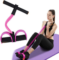 Multifunction Tension Rope, 6-Tube Elastic Yoga Pedal Puller Resistance Band, Natural Latex Tension Rope Fitness Equipment, for Abdomen/Waist/Arm/Leg Stretching Slimming Training