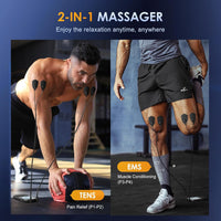 TENS Unit Muscle Stimulator, EMS Massager Machine, Dual Channel Electronic Pulse Physical Therapy Machine for Back Pain Relief, Shoulder Recovery, Muscle Relaxation, 24 Modes,10 TENS Unit Pads,Black